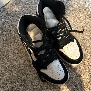 Jordan Pony Hair Black and White Athletic High-Tops